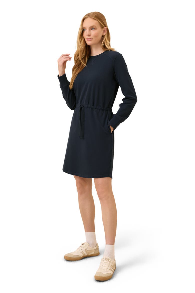 Organic Cotton CloudKnit Sweatshirt Dress, Main, color, Midnight Blue