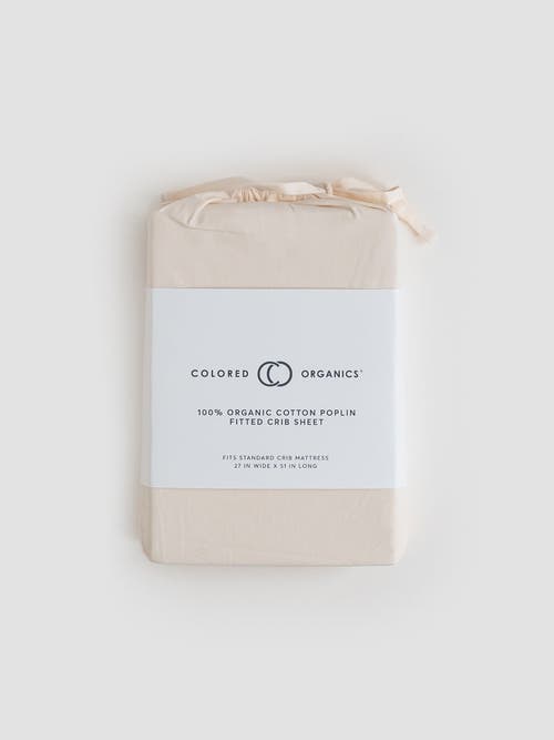 Colored Organics Organic Poplin Fitted Crib Sheet In White