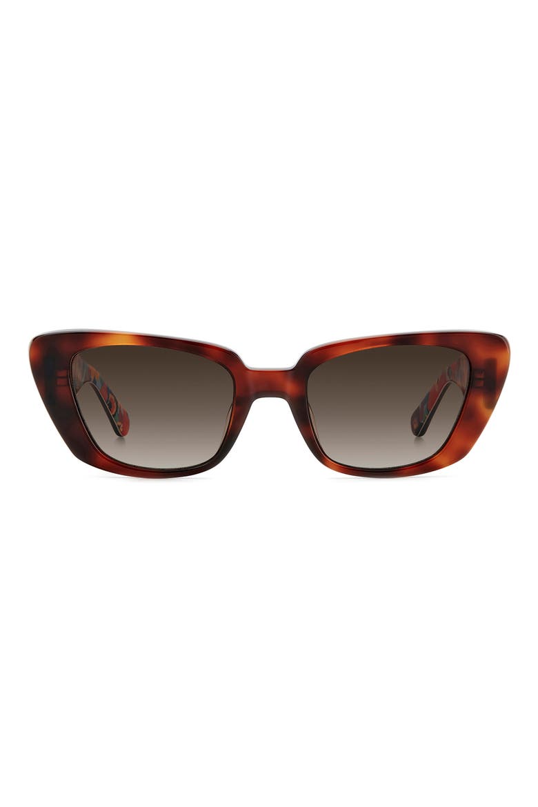 Fabia 51mm Gradient Cat Eye Sunglasses, Main, color, HAVANA TORTOISESHELL/ BROWN