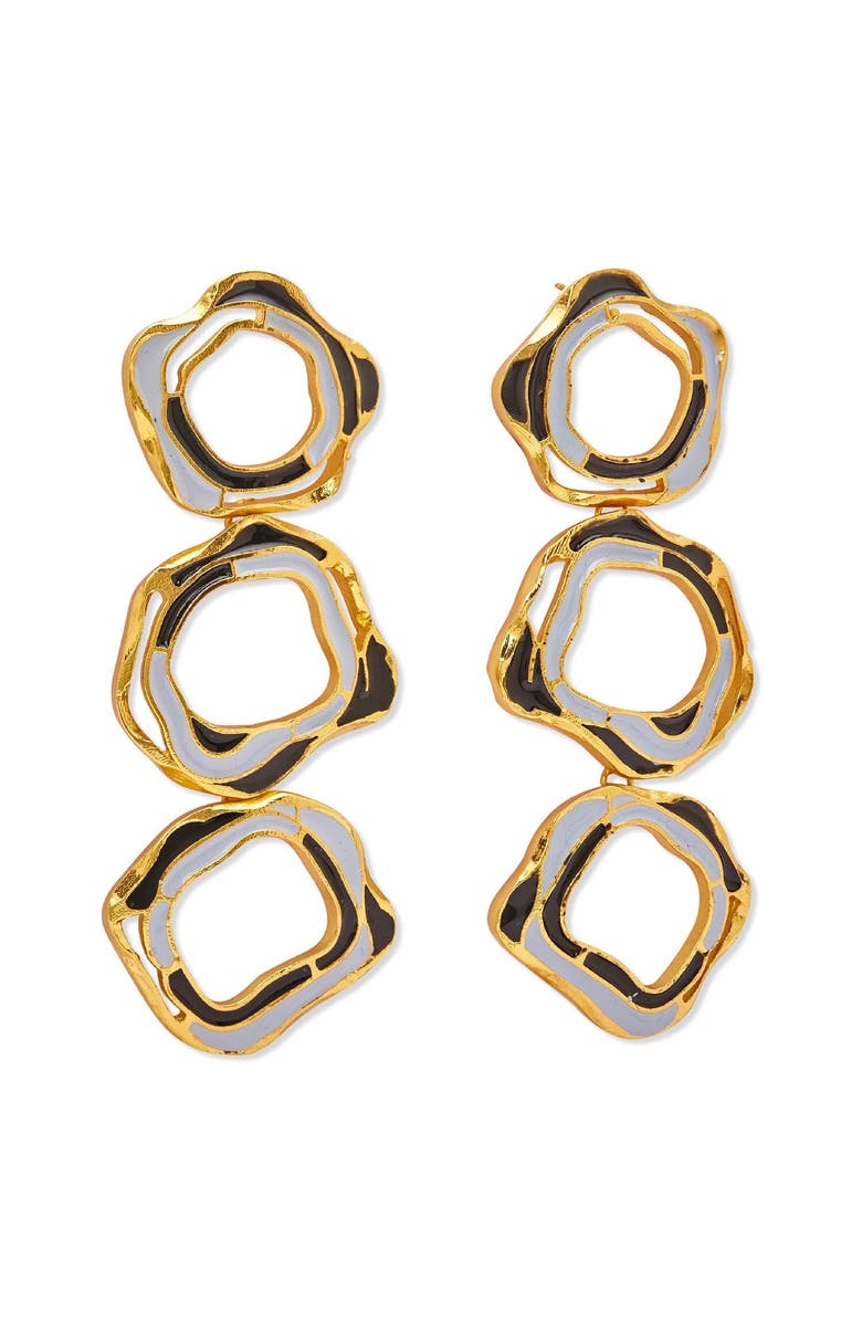 Dhwani Bansal AQUA EARRINGS, Alternate, color, Gold Plated