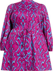 SUGARLIPS Ivana Abstract Luzma Long Sleeve Dress