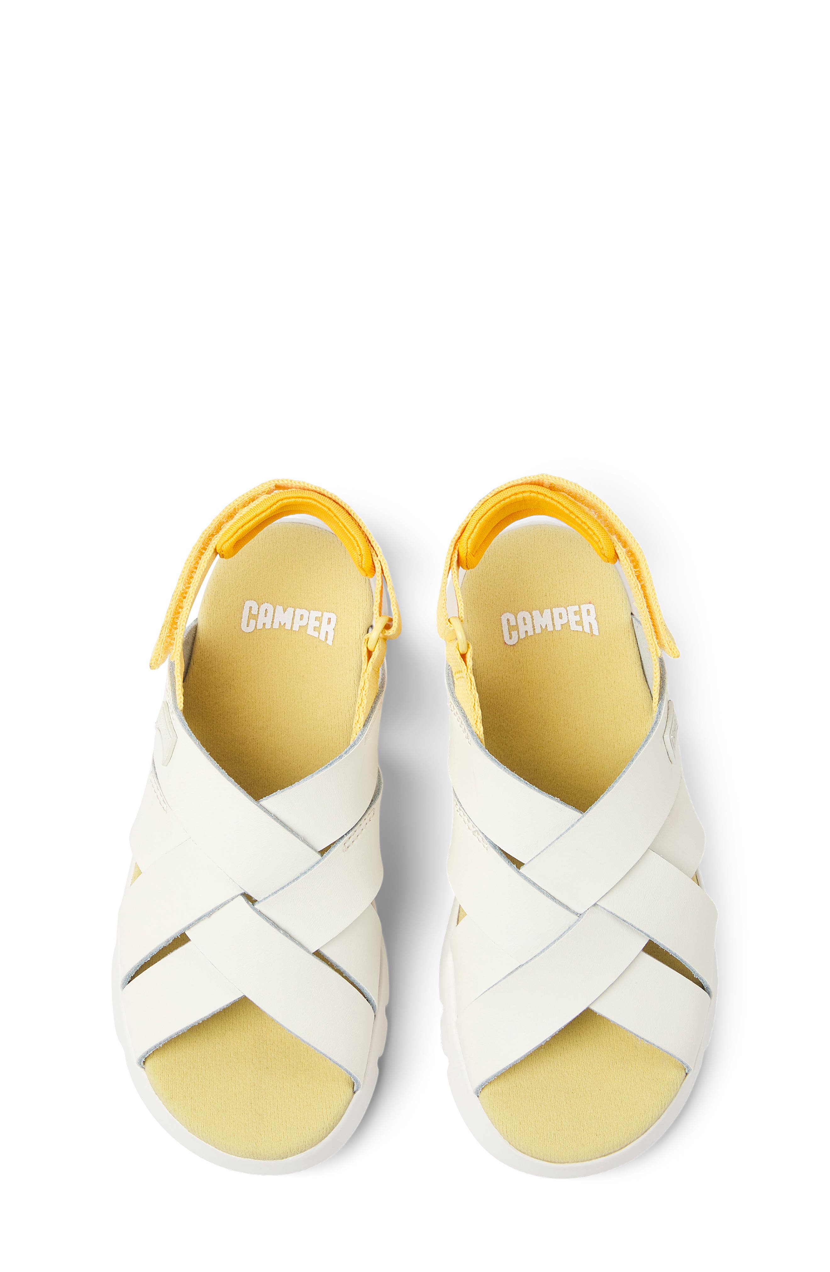 Camper Kids' Oruga Slingback Sandal, Alternate, color, White Natu