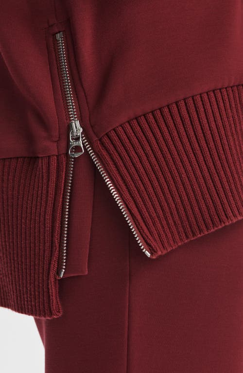 Varley Barker Turtleneck Sweatshirt In Burgundy
