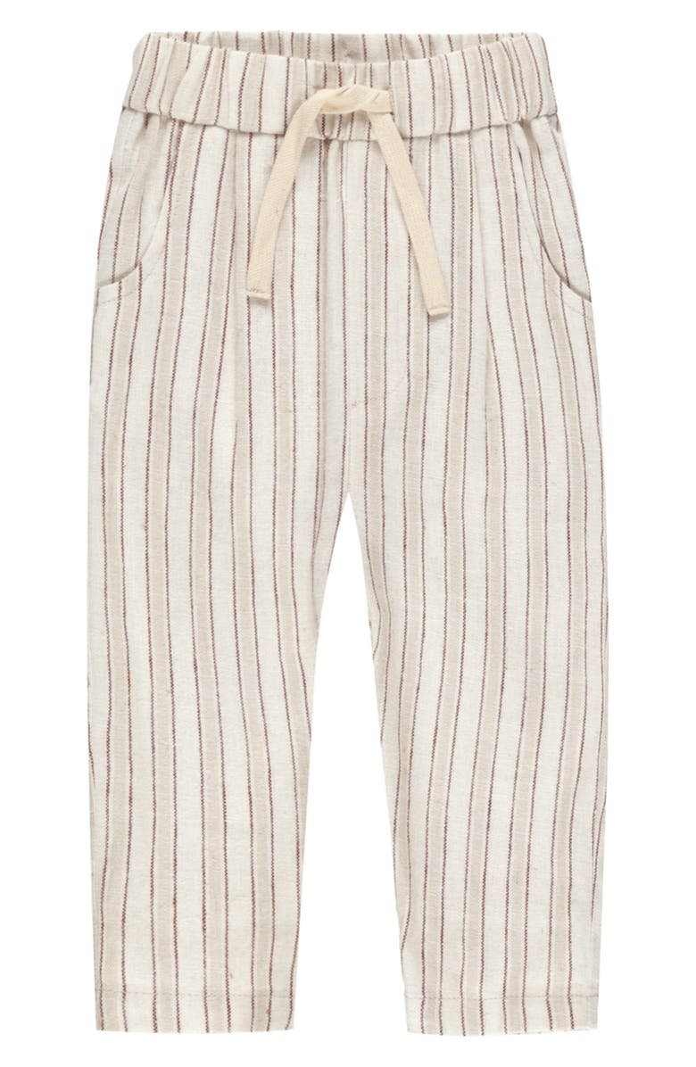 Rylee + Cru Ethan Print Linen Blend Pants, Main, color, Stone Stripe