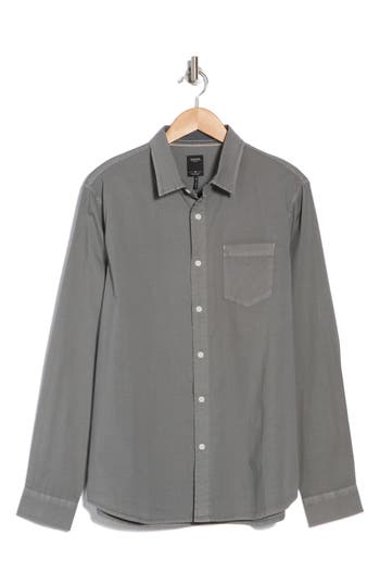 Union Clearwater Stretch Cotton Poplin Button-up Shirt In Battleship
