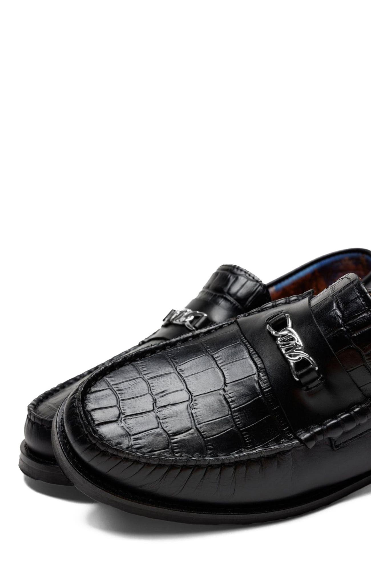 Naked Wolfe Roma Black Croc, Alternate, color, Black