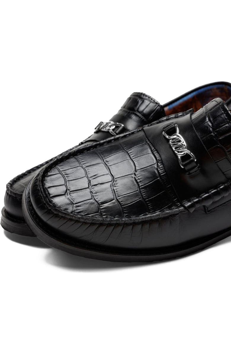 Naked Wolfe Roma Black Croc, Alternate, color, Black