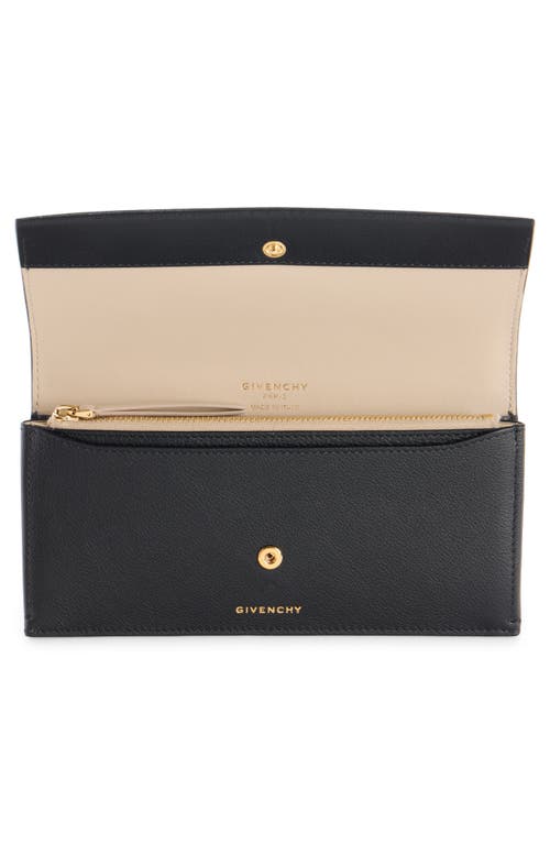 Givenchy Day Grained Leather Continental Wallet In Black