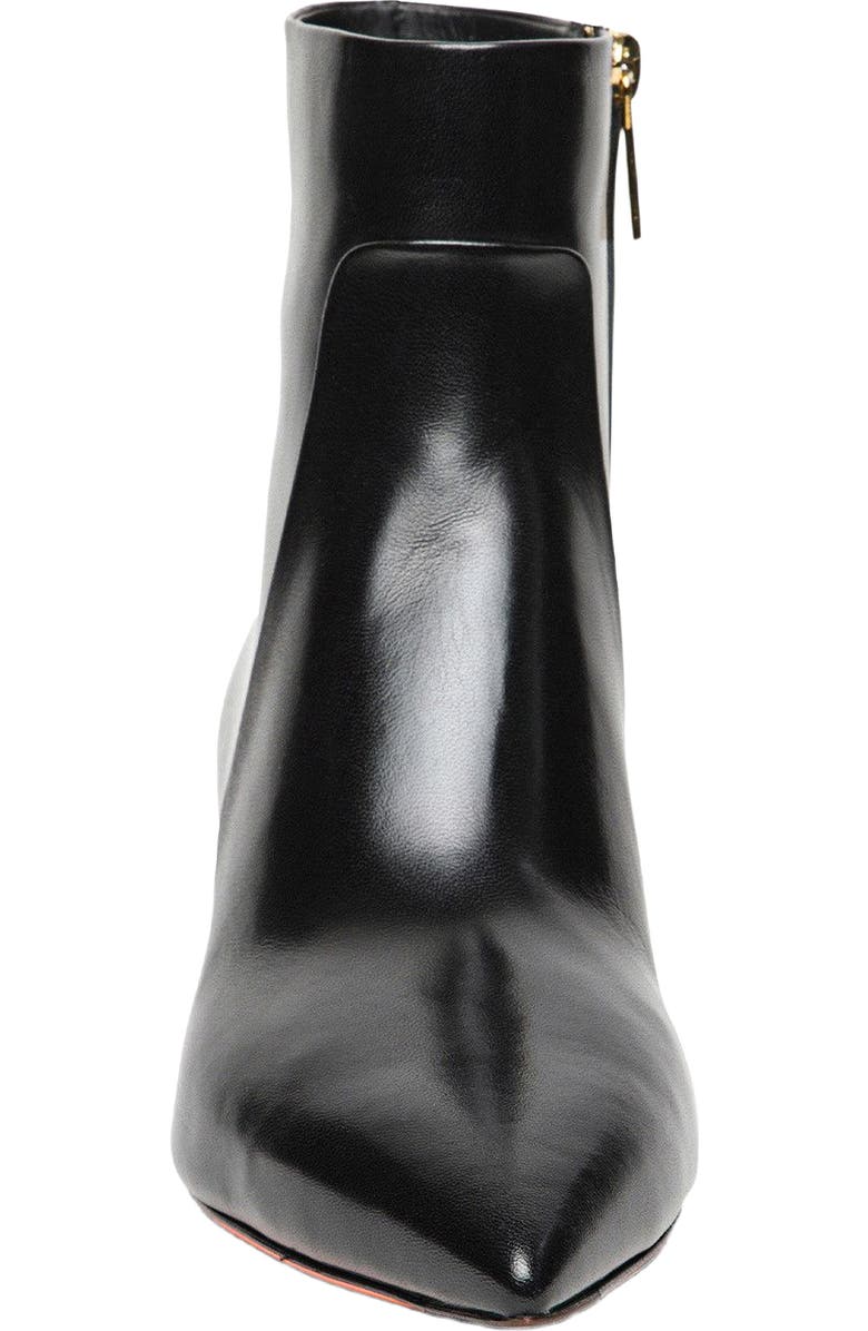 Santoni Women's leather ankle boot, Alternate, color, Black