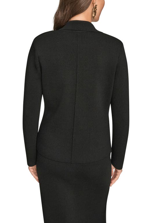 Donna Karan New York Double Breasted Sweater Blazer In Black