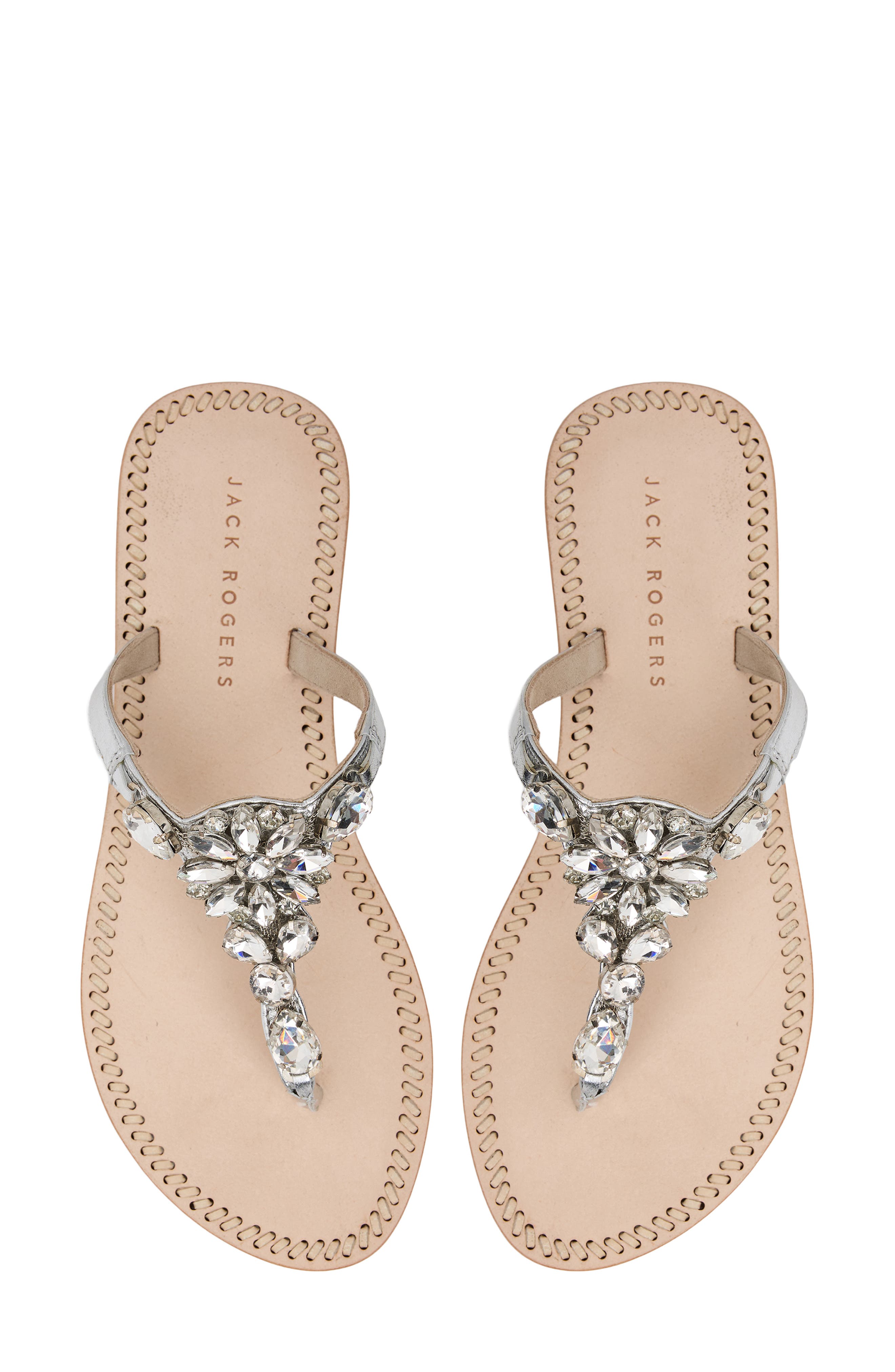 Jack Rogers Burgess Sandal, Alternate, color, Silver