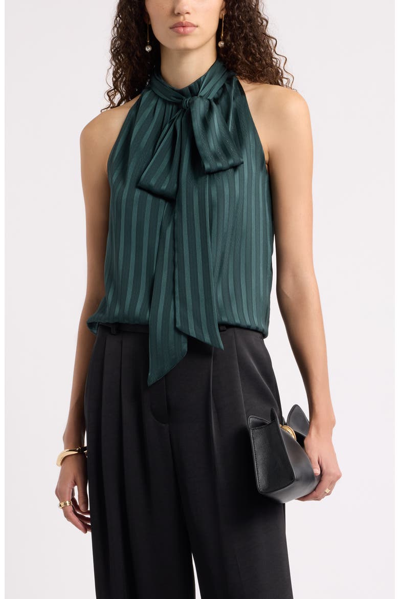 Convertible Tie Halter Top, Alternate, color, GREEN GABLES