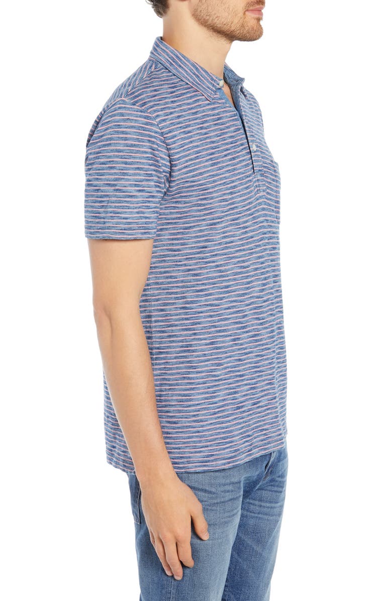Faherty Feeder Stripe Jersey Polo, Alternate, color, 