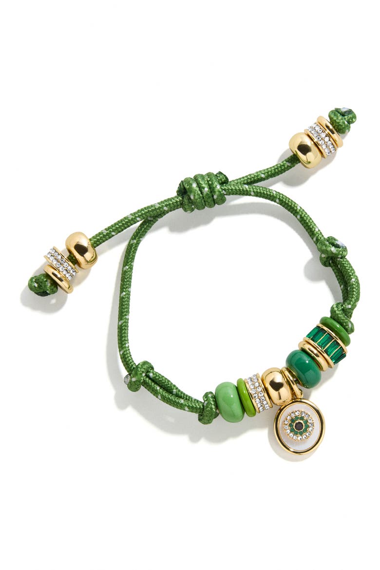 Eye Candy Evil Eye Paracord Bracelet, Main, color, GREEN