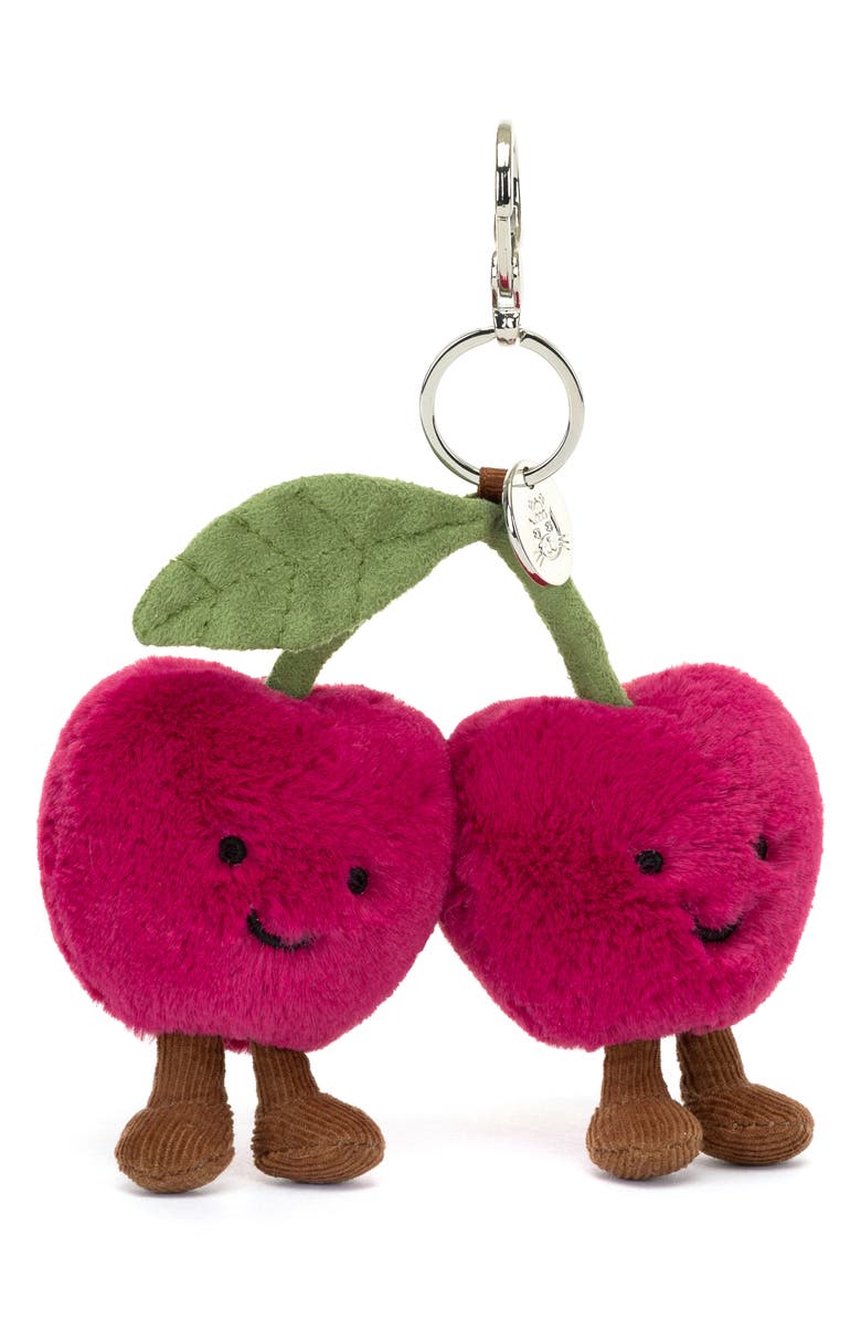 Jellycat Amuseables Cherries Bag Charm, Main, color,