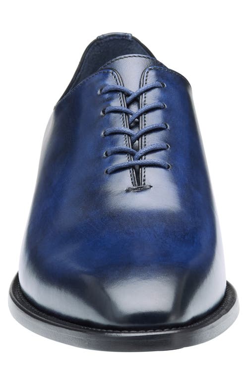 Johnston & Murphy Collection Larson Plain Toe Oxford In Navy Italian Calfskin