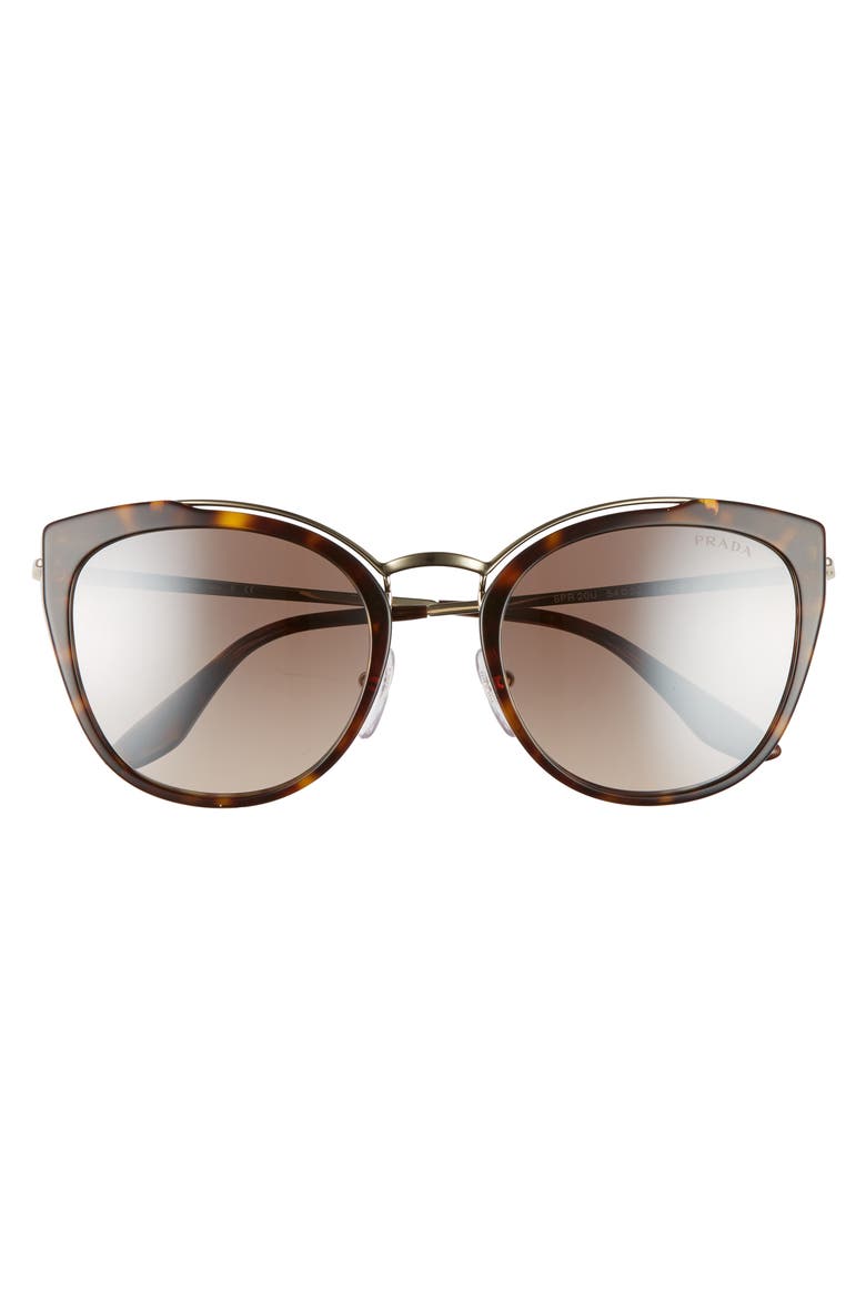 54mm Gradient Cat Eye Sunglasses, Main, color, PALE GOLD