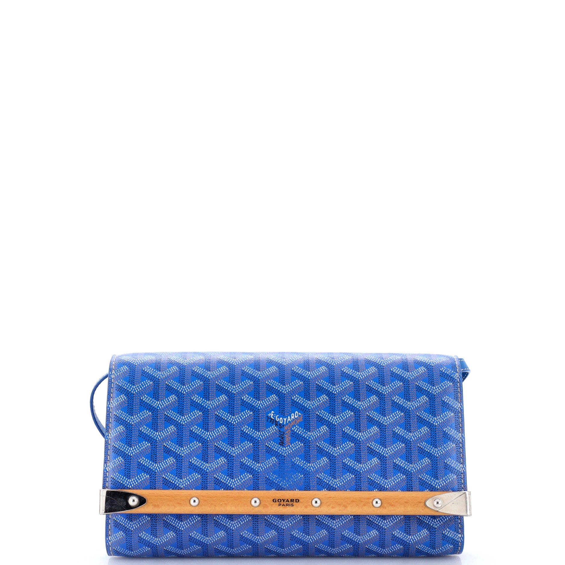 Monte Carlo Clutch with Strap Coated Canvas PM, Main, color, Blue