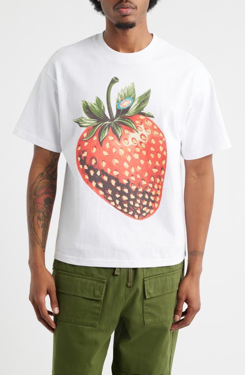 Boxy Diamond Berry Graphic T-Shirt