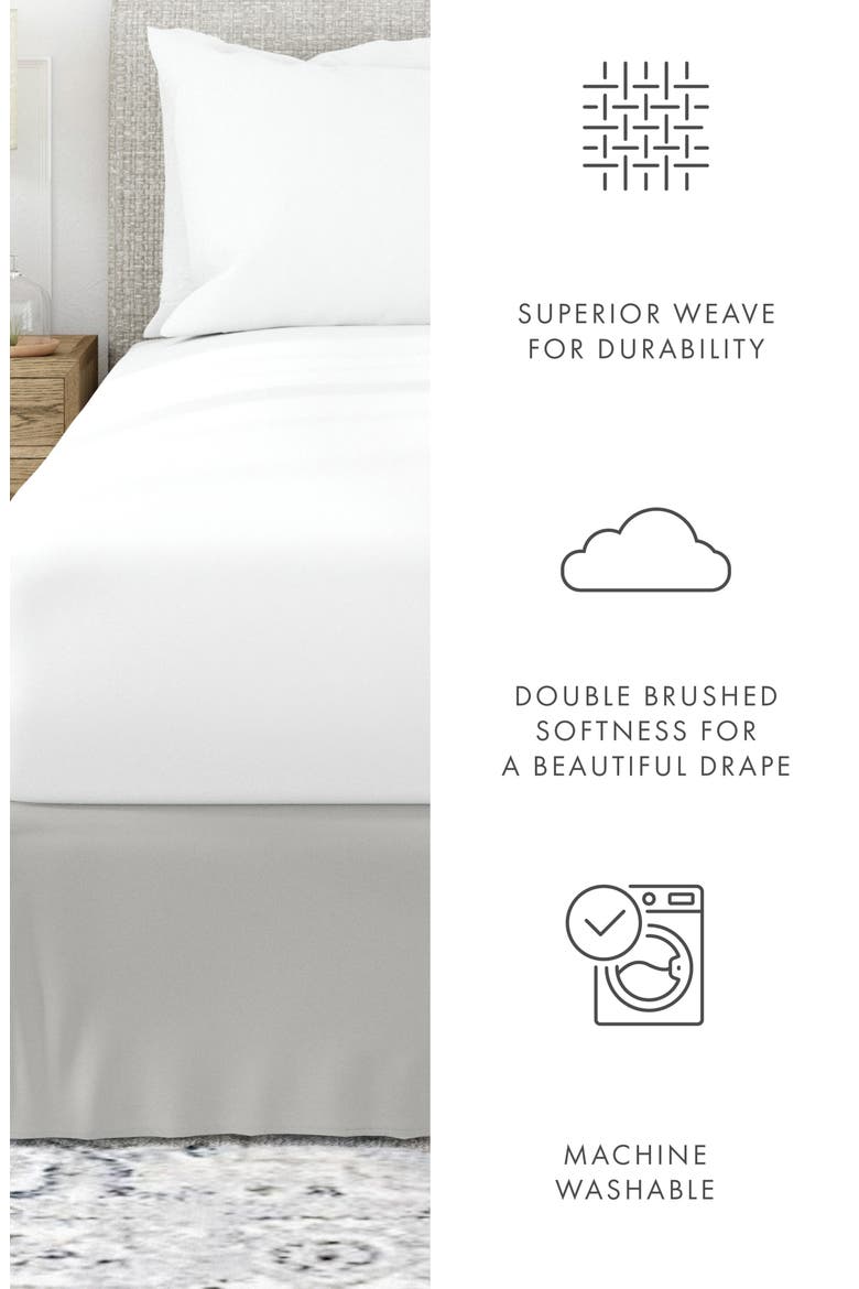 Premium Pleated Dust Ruffle Bed Skirt, Alternate, color, LIGHT GRAY