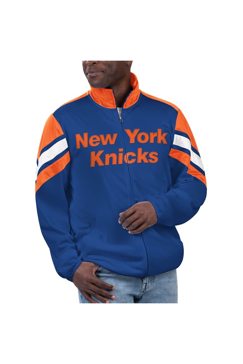 Men's G-III Sports by Carl Banks Royal New York Knicks Game Ball Full-Zip Track Jacket, Alternate, color, Royal
