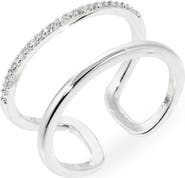 NORDSTROM RACK Cubic Zirconia Open Double Row Ring