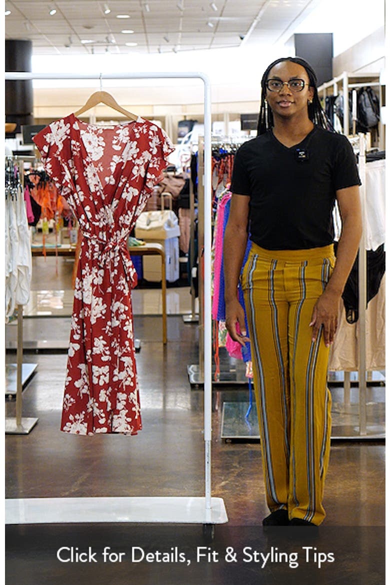 Floral Wrap Bodice Midi Dress video