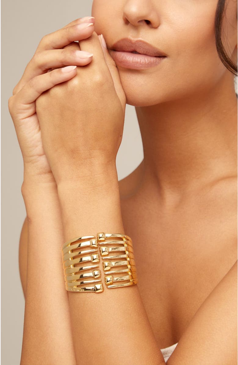 UNODE50 Nailhead Accent Bracelet, Alternate, color, Gold