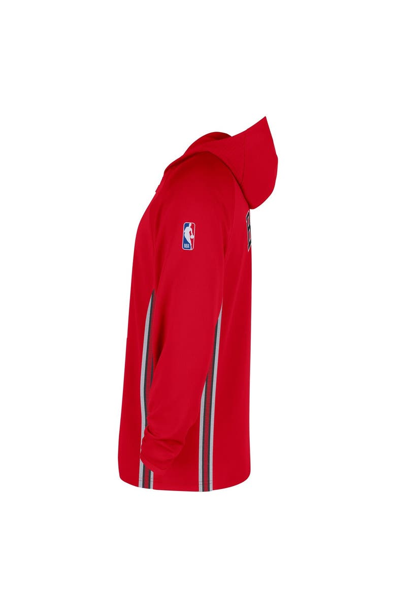 Nike Men's Nike  Red Chicago Bulls Authentic On Court Zone Quarter-Zip Dri-FIT Hoodie Jacket, Alternate, color, Red