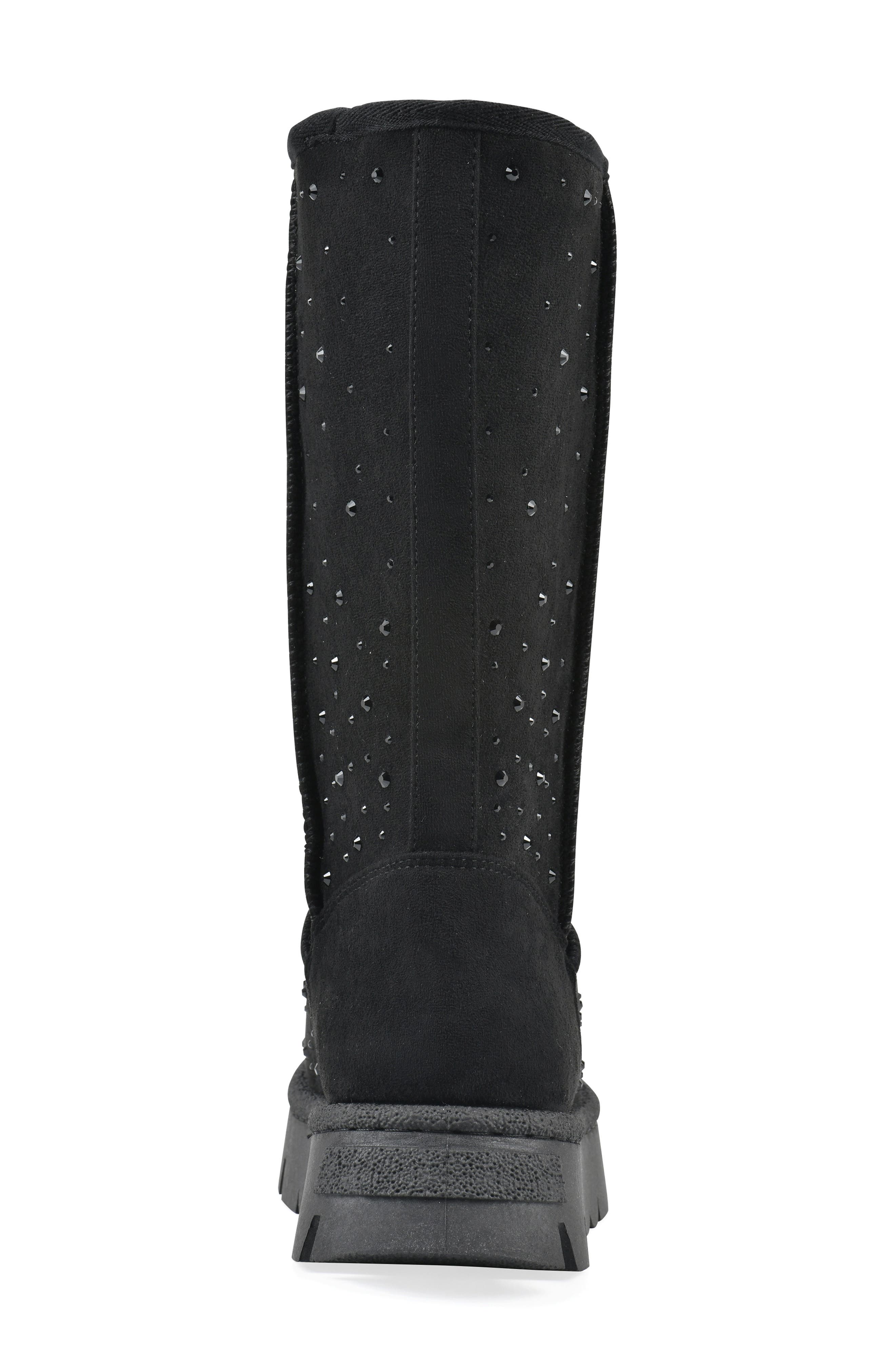 White Mountain Footwear Tripp Faux Fur Lined Boot, Alternate, color, Black Faux Suede