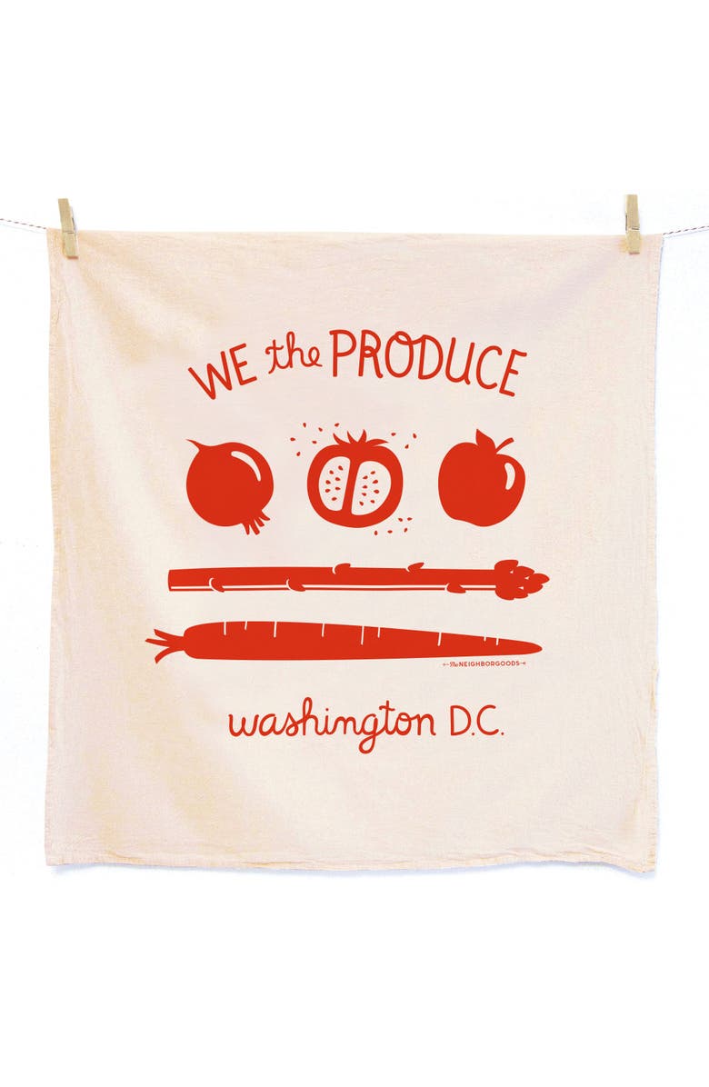 The Neighborgoods DC Flag Dish Towel + Sponge Cloth Gift Set, Main, color, Red