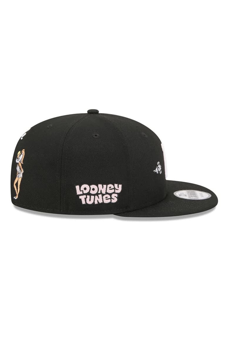 Men's New Era Black Pittsburgh Pirates Looney Tunes Lola Bunny 9FIFTY Snapback Hat, Alternate, color, Black