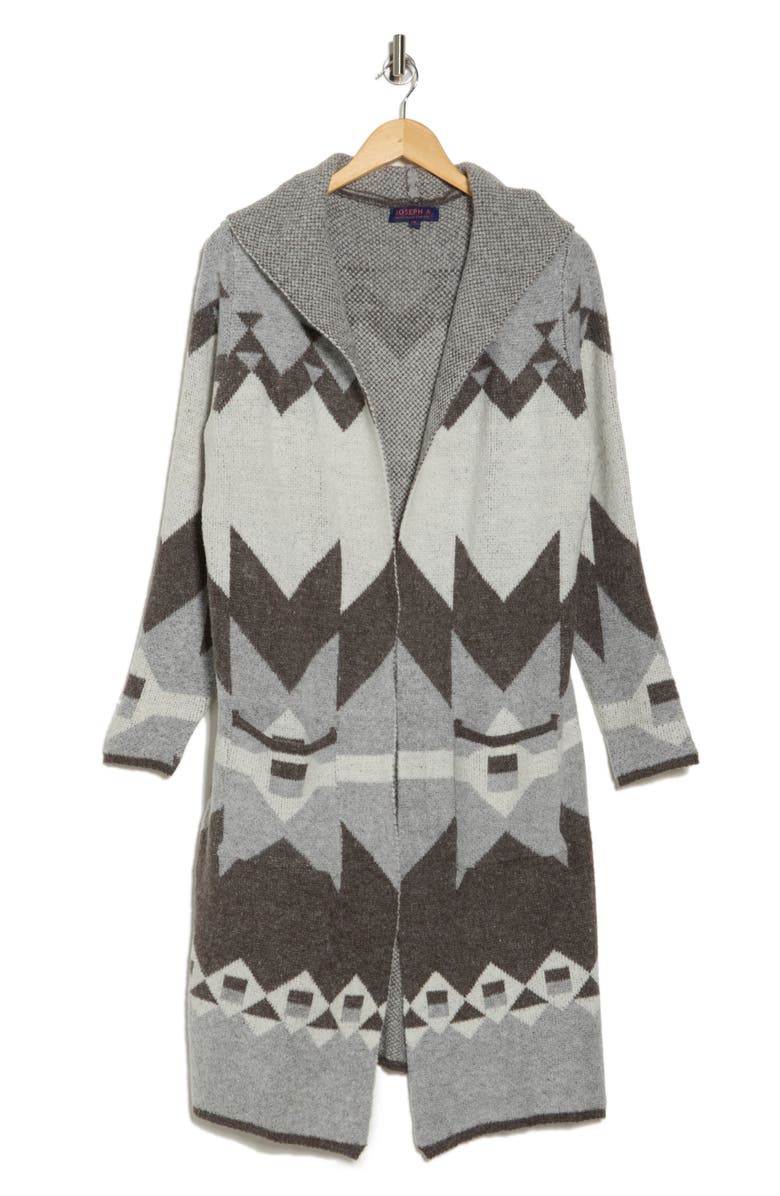 Joseph A Hooded Southwest Duster Cardigan, Alternate, color, 