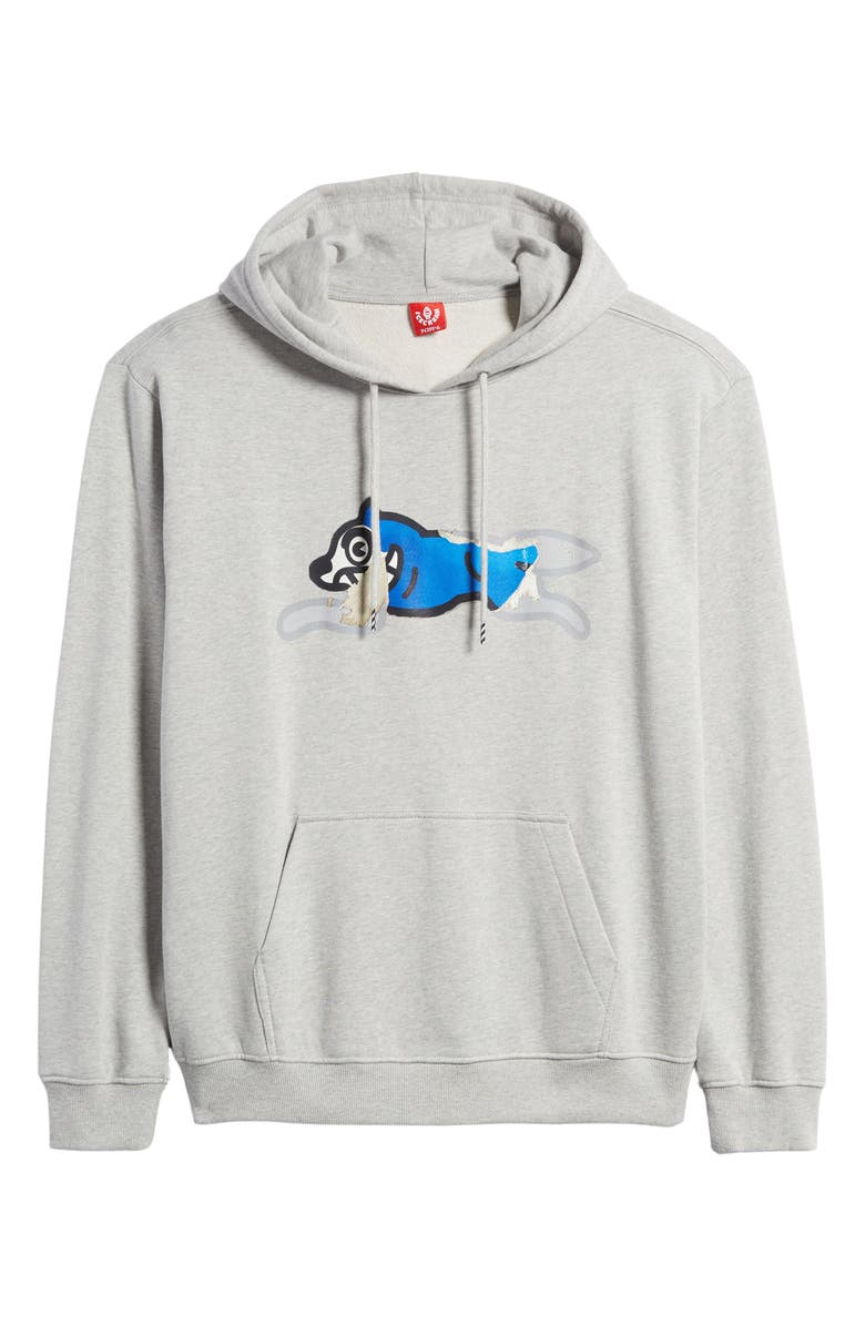 ICECREAM Sticker French Terry Hoodie, Alternate, color, Heather Grey