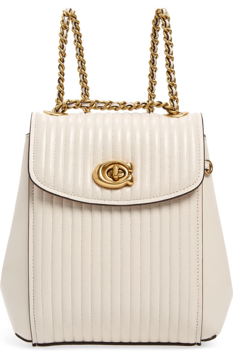 COACH Parker 16 Quilted Leather Backpack, Main, color,