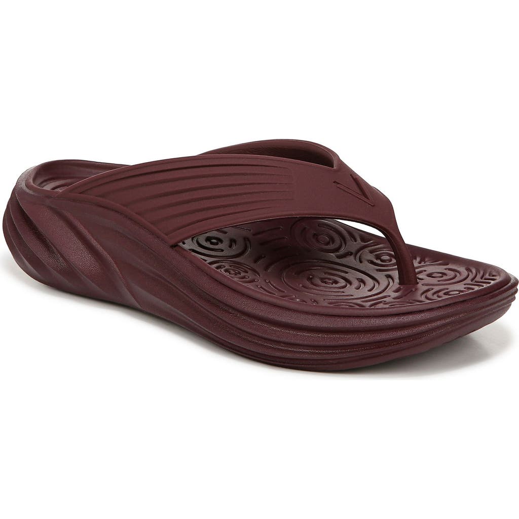 Vionic Tide Rx Flip Flop In Burgundy