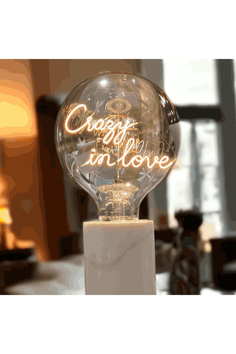 In Love Portable Table Lamp, Alternate, color, Black