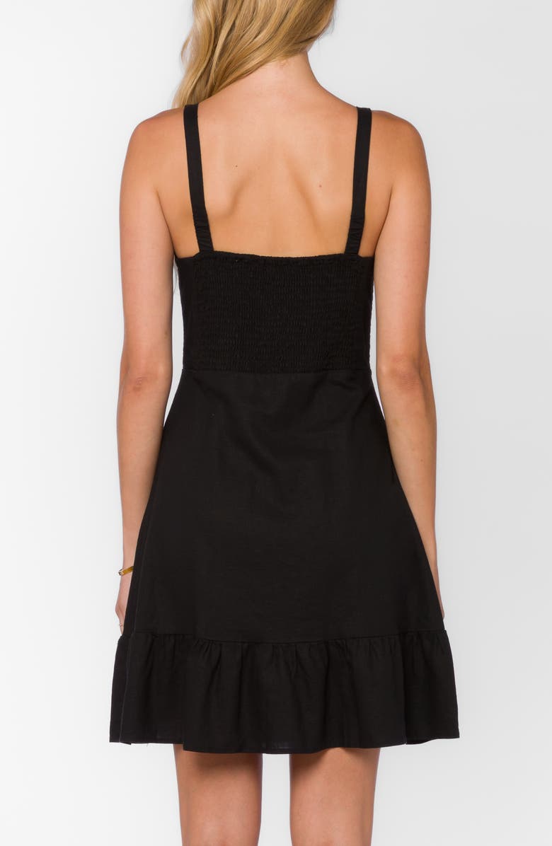 VELVET HEART Linen Blend Mini Flounce Dress, Alternate, color, 