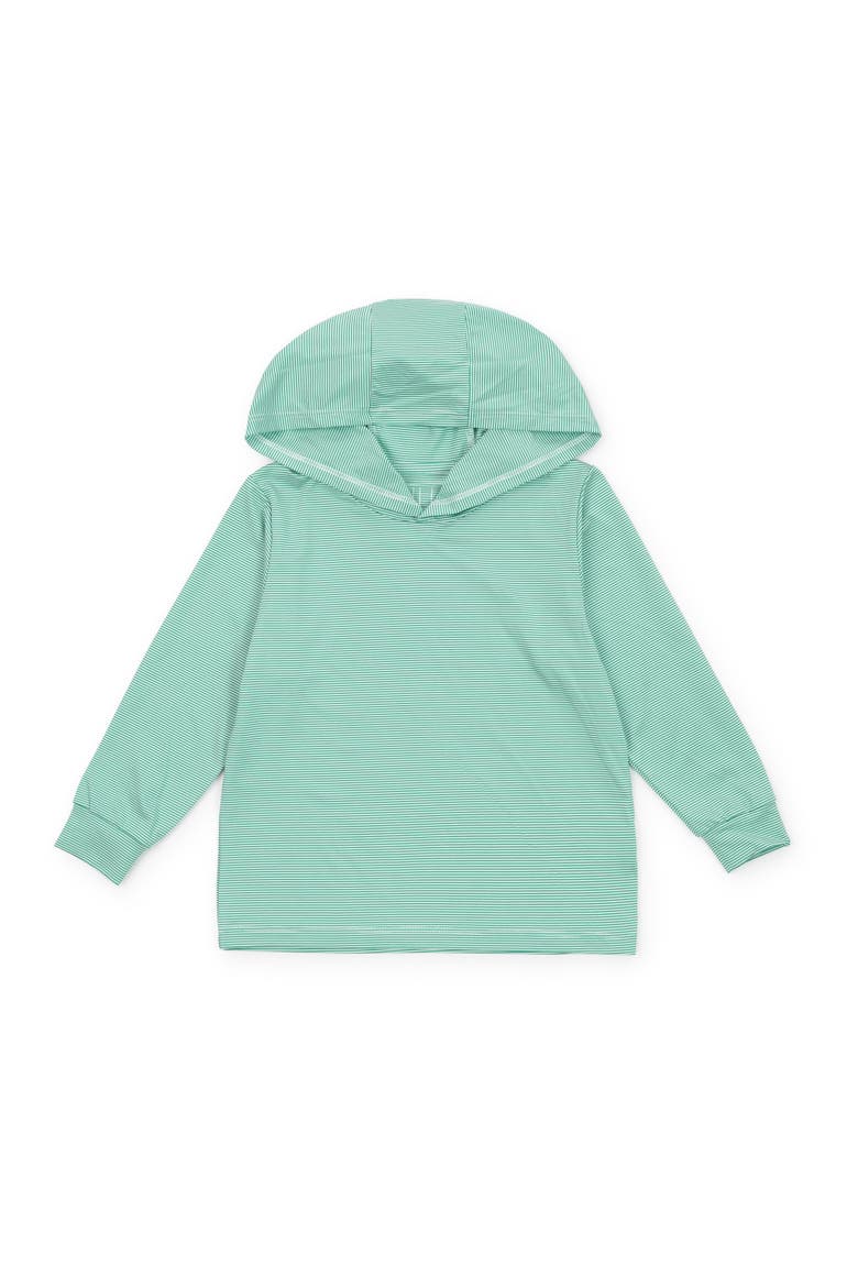 Grant Performance Hoodie, Main, color, Green Stripes