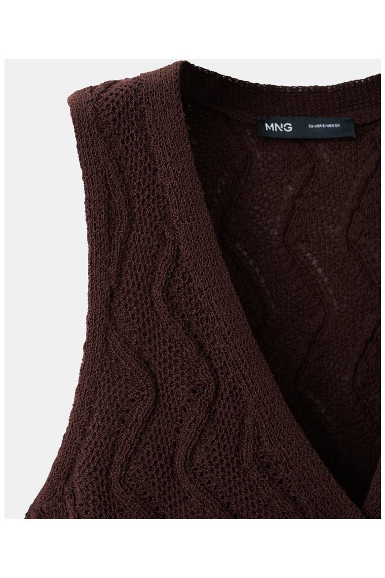 Open Stitch Sweater Vest, Alternate, color, CHOCOLATE
