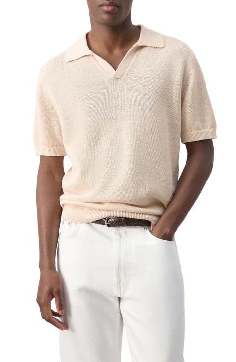 Microstructure Cotton Blend Polo