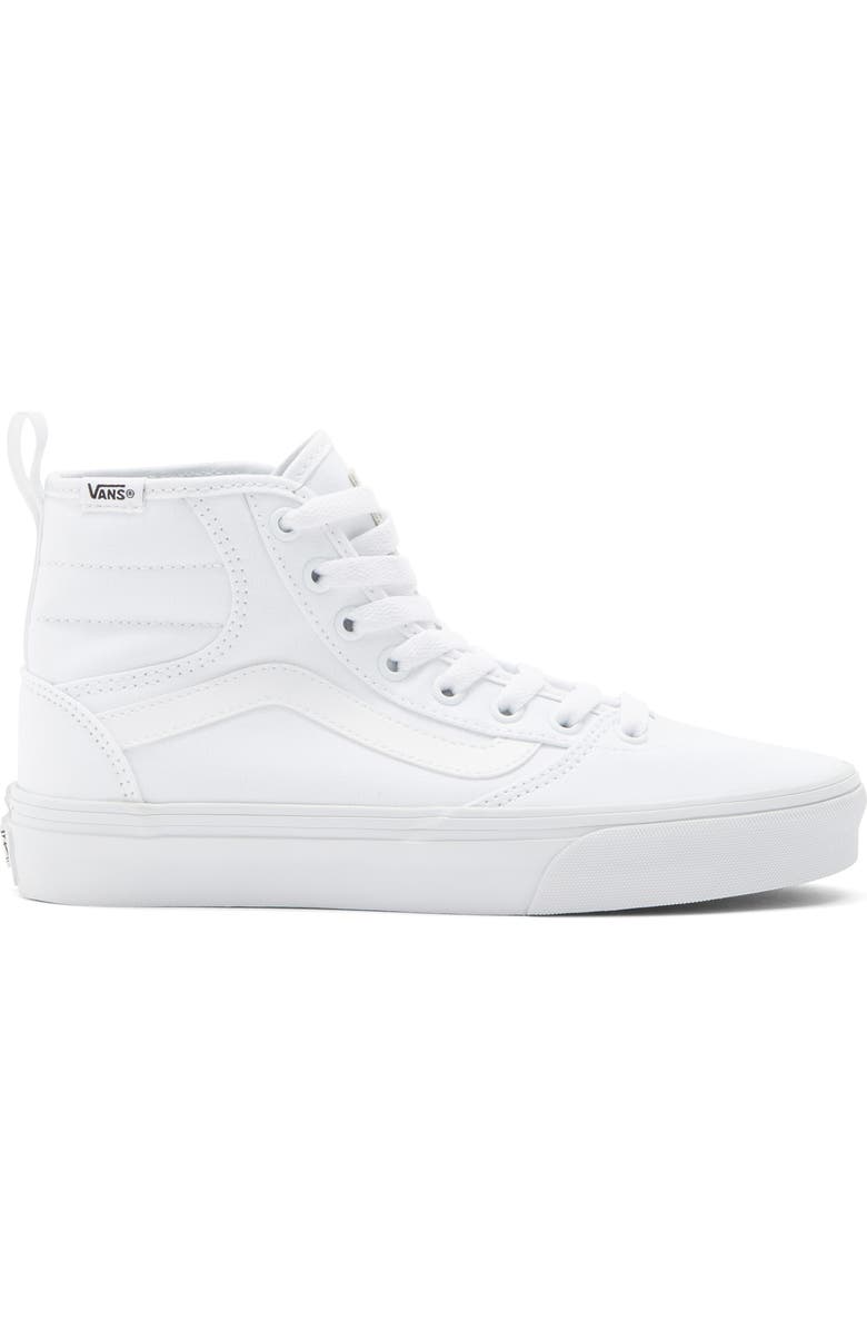 Vans Ashwood High Top Sneaker, Alternate, color, Canvas White/White