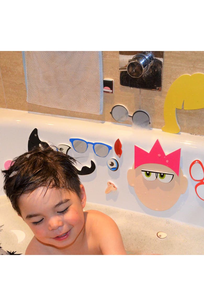 Silly Faces Bath Time Stickers, Alternate, color, Multicolored