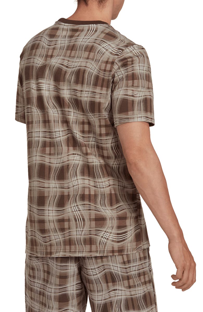 adidas Reveal Distorted Plaid T-Shirt, Alternate, color,