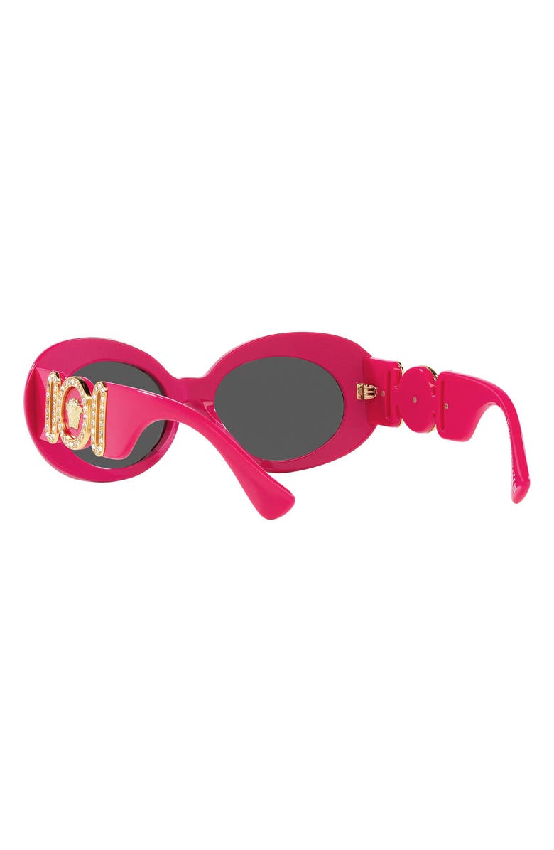 Versace 54mm Irregular Oval Sunglasses, Alternate, color, Violet