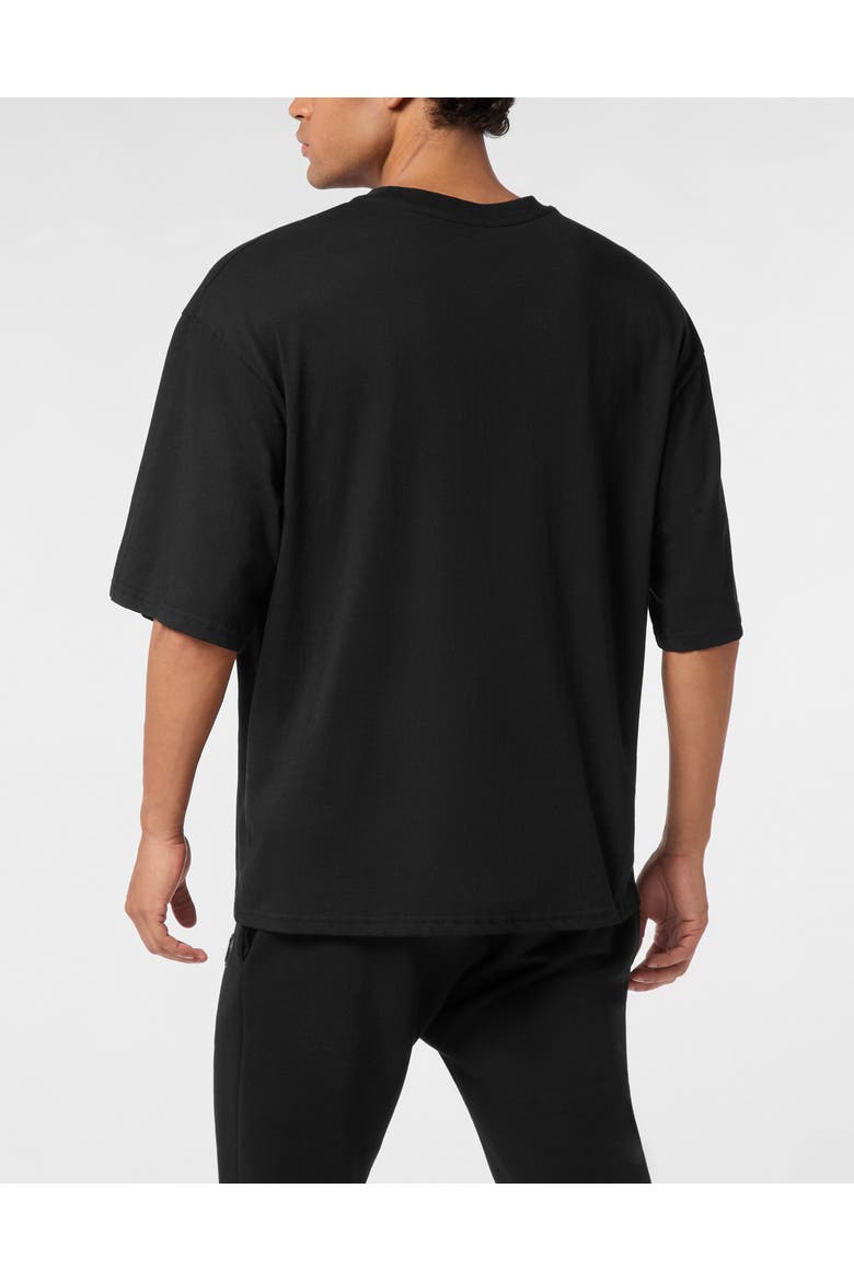 T-Shirt Round Neck Ss Athletic-Luxe Men, Alternate, color, black