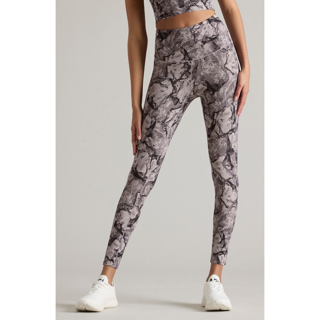 Rhone Revive Print Pocket 7/8 Leggings In Taupe Mist