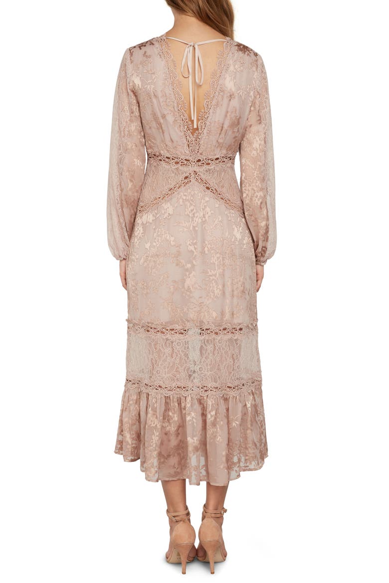 Lace Midi Dress, Alternate, color, BALLET