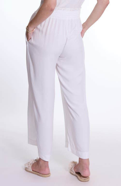 Cache Coeur Sahel Smocked Twill Maternity Pants In White