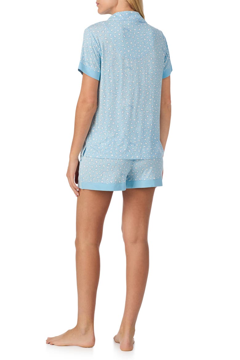 print short pajamas, Alternate, color, BLUE/ HEART